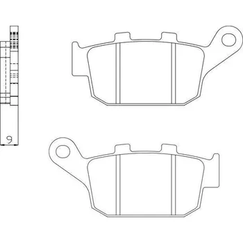 Brzdový komplet Brenta FT3155 zadní organické brzdové destičky na motorku KAWASAKI Z 800 rok 13-16