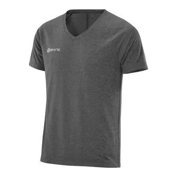 Pánské tričko Triko SKINS PLUS Vector Mens V Neck Short Sleeve Tee - Black/Marle XXL