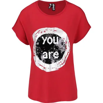 Dámské tričko Desigual Bolonia Borgoňa červená