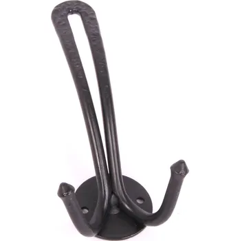 Věšák Věšák kovaný velký 2 háčky černý