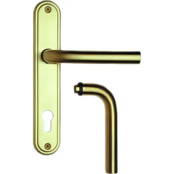 Rostex Orion štítové dveřní kování - klika-klika pro klíč 72mm Nerez