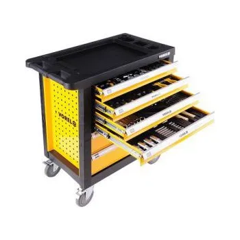 vybavený dílenský vozík s nářadím, plně vybavená skříňka na nářadí, vo