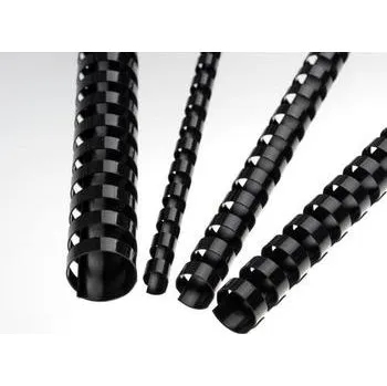 PEACH Plastové hřbety 8 mm, černé (Black)