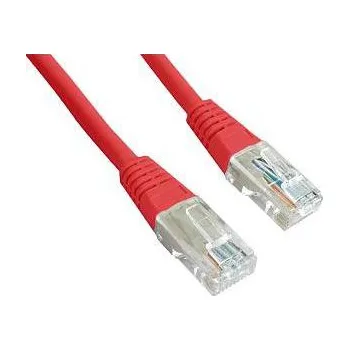 Síťový kabel GEMBIRD Patch kabel Cat5e 3m, červený (red), Cat 5e, U/UTP (UTP), 3m, PVC, RJ45, ->RJ4