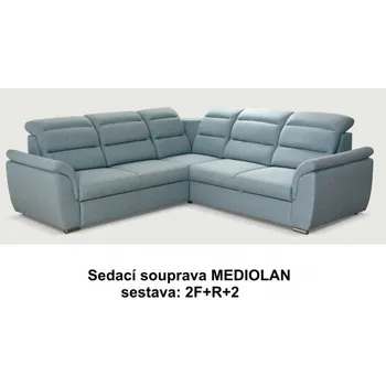 MEBLOSOFT Sektorová sedací souprava MEDIOLAN 2F+R+2