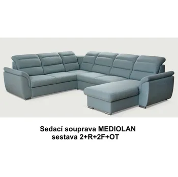 MEBLOSOFT Sektorová sedací souprava MEDIOLAN 2+R+2F+OT