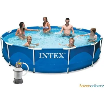 Bazén Nadzemní bazén Intex Metal Frame 3,66 x 0,76 m s pískovou filtrací