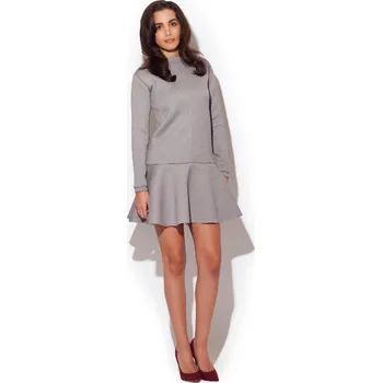 Dámské šaty Dámské šaty Katrus K247 šedé M