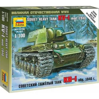 Plastikový model Zvezda 6141 soviet heavy tank KV-1 1:100