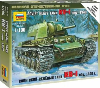 Plastikový model Zvezda 6141 soviet heavy tank KV-1 1:100