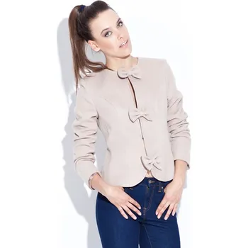 Oblečení a móda Béžový flaušový kabátek Figl M086 S