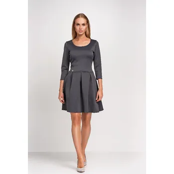 Dámské šaty Dámské šaty Makadamia M251 tmavě šedé L