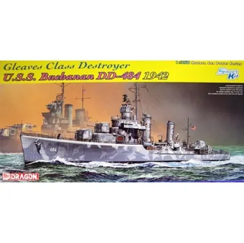 Plastikový model Dragon Model Kit loď 1021 U.S.S. Buchanan DDG-484 1942