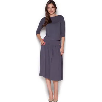 Dámské oblečení Dámské šaty Figl M322 šedé S