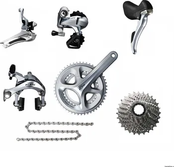 Sada komponentů pro jízdní kolo Shimano 105 5800 52-36, 175 mm 11-28 stříbrná