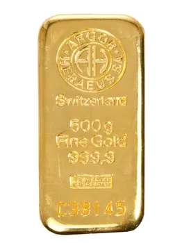 Argor Heraeus Zlatý slitek SA Švýcarsko 500 g