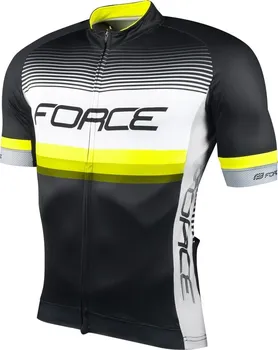 cyklistický dres Force Drive krátký rukáv černý