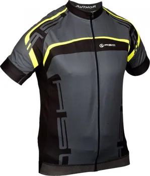 cyklistický dres Author Dres Men Sport X4 k/r šedý/černý/žlutý - neonový