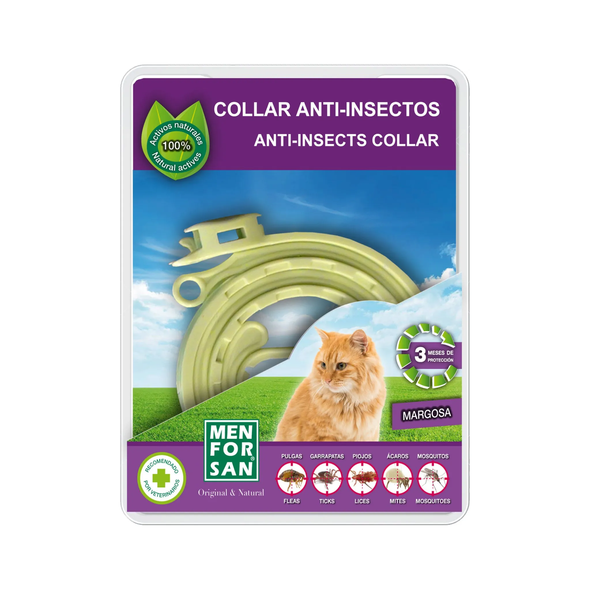 Fotografie 1 - Antiparazitikum pro kočku Menforsan Přírodní obojek pro kočky 30 cm