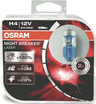 Autožárovka Osram Night Breaker Laser Blister 12V H4 60/55W 64193NBL 2 ks