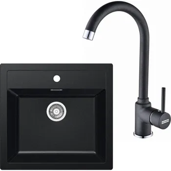 Tectonitový dřez Franke T25Č kuchyňský set černý