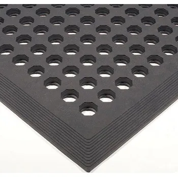 Rohožka Černá gumová protiskluzová protiúnavová rohož - délka 150 cm, šířka 90 cm, výška 1,2 cm