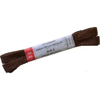 Tkaničky do bot Ploché bavlněné tkaničky do bot 6 hnědá Délka: 100 cm