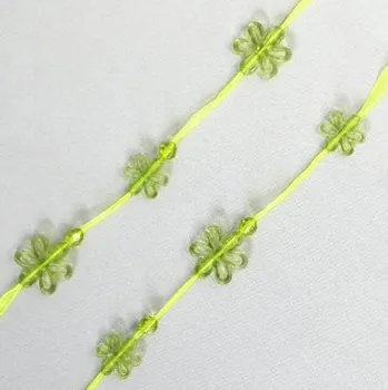 Zahradní dekorace Kytky girlanda pvc/organza 140cm zelená (LS722511G)