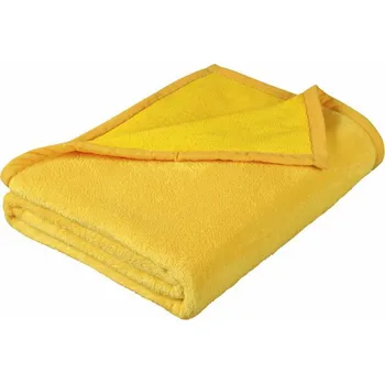 Kvalitex Korall Micro dětská deka jednobarevná 100 x 150 cm, žlutá