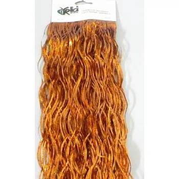 Vánoční dekorace Lameta vánoční 50cm vlnka laser oranž (KL212A50Y/OR)