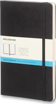 Zápisník Moleskine v tvrdých deskách tečkovaný, černý