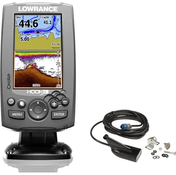 Echolot Lowrance Hook-4 chirp GPS (83/200/455/800) sonda HDI
