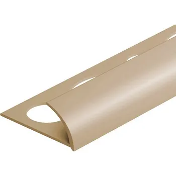 Stavební profil Obloučková ukončovací lišta otevřená Cezar pvc béžová 9mm 2,5m