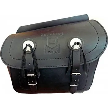 Zavazadlo na motocykl DIABLO MOTO II kožené brašny na motorku Chopper - 2x14 l (Boční sedlové brašny na choppera)