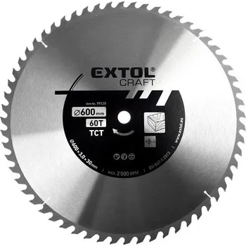 Pilový kotouč Extol Craft 19128 600 x 30 x 3 mm 60 zubů