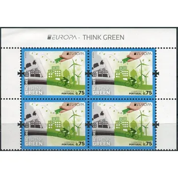 Poštovní známka (2016) MiNr. 614 ** - 0,75 € - Portugalsko Azory - 4-bl - Europa: Myslíme zeleně - s nápisem