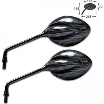 Zrcátko pro motocykl Zpětná zrcátka Strato carbon na motorky i skútry