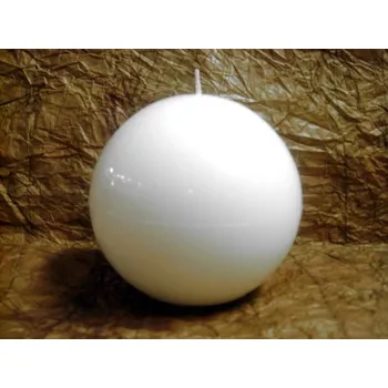 Svíčka Svíčka koule bílá 12 cm