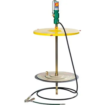 Čerpadlo Sestava pneumatického tukového čerpadla ■ pro soudky 180 - 220 kg (Pneumatické tukové čerpadlo (60:1, 1600 g/min., sací trubka délky 950 mm), vhodné pro sudy 180 - 220 kg (Ø 550 - 600 mm)