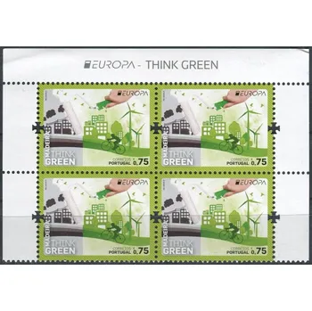 Poštovní známka CTT - Portugal post (2016) MiNr. 364 ** - 0,75 € - Portugalsko Madeira - 4-bl - Europa: Myslíme zeleně - s nápisem