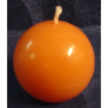 Svíčka Svíčka koule oranžová 6 cm