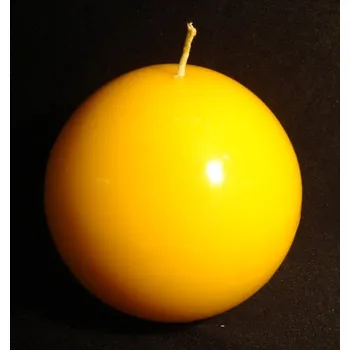 Svíčka Svíčka koule žlutá 6 cm