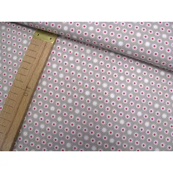 Květy - 4 barvy - ŠÍŘE 160CM Látky: 2. Béžová