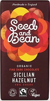 Čokoláda Seed & Bean Hořká čokoláda s lískovými oříšky bio 85 g