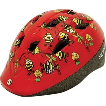 Cyklistická přilba Force Ben červená/včela 