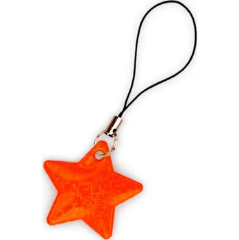 Reflexní taháček hvězdička oranžová