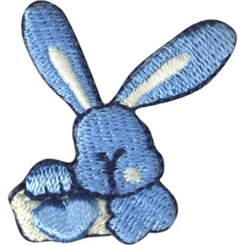 Vyšívané nažehlovací obrázky střední - zajíc modrý