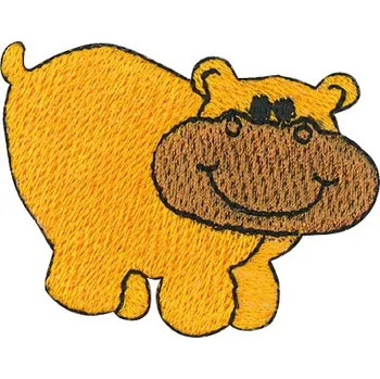 Vyšívané nažehlovací obrázky velké - hroch