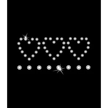 Nažehlovací motivy z kamínků - srdíčka