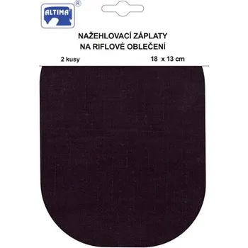 Riflové nažehlovací záplaty velké - ovál, černá